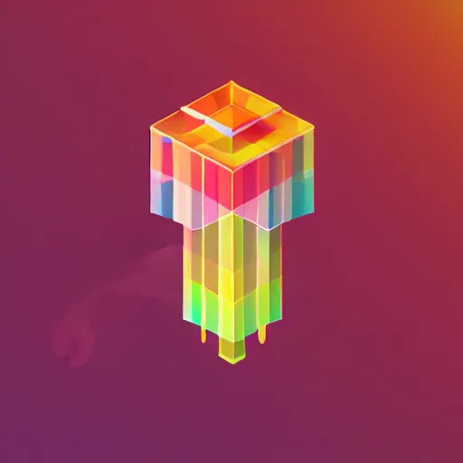 Image similar to isometric vector low poly rainbow jellyfish icon, low poly fragments surrounding it, black background, cgsociety, volumetric lighting, artstationhq