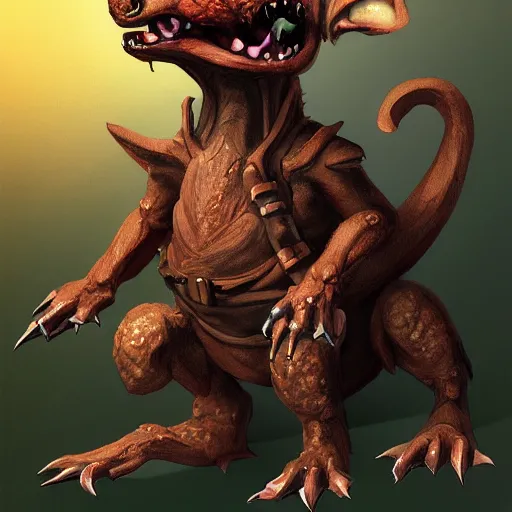 Image similar to Kobold dog from dungeons and dragons, fantasy, artstation