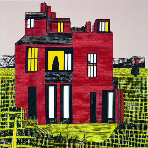 Image similar to The Haunted House on the Hill by Howard Arkley.