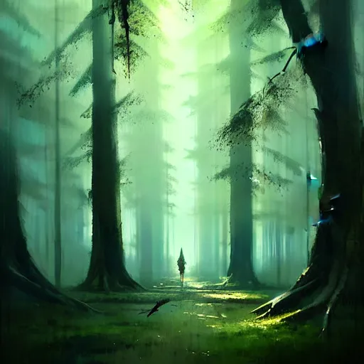 Image similar to a beautiful forest by Greg Rutkowski