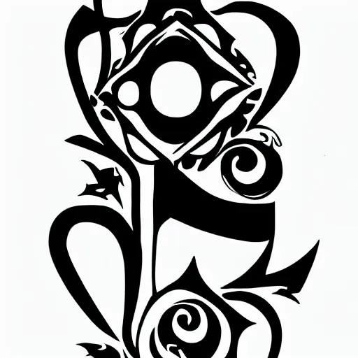 Image similar to a small vector tattoo design. gothic.