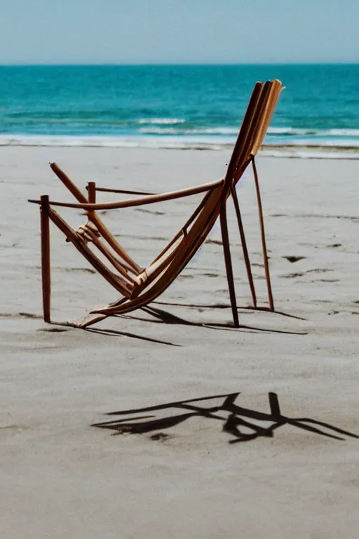 Image similar to minimalist boho style art of a beach chair