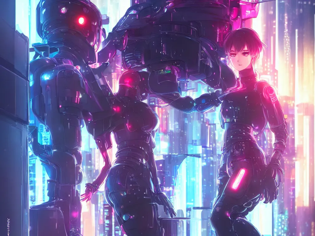 Image similar to portrait anime visual futuristic female cyber police, on cyberpunk neon light tokyo rooftop, ssci - fi and fantasy, intricate and very beautiful, human structure, concept art, sharp focus, anime by rossdraws and magali villeneuve and liya nikorov and luxearte, frostine engine