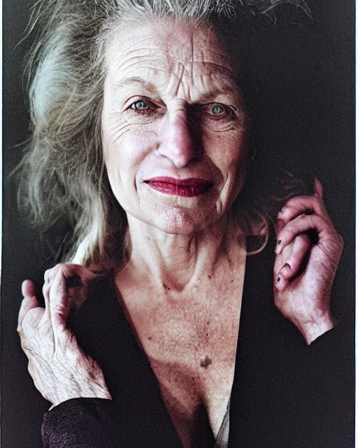 Image similar to the most evil person in the world, photo portrait by annie liebovitz