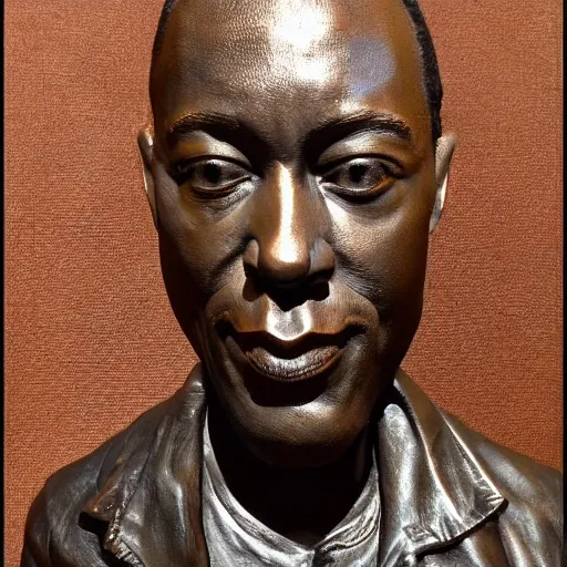 Image similar to bronze sculpture of dr dre by stanslav skjukalsy