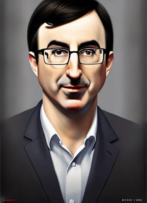 Image similar to photo of a seductive John Oliver in the style of stefan kostic, realistic, sharp focus, 8k high definition, insanely detailed, intricate, elegant, art by stanley lau and artgerm