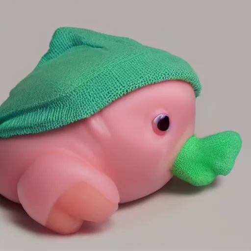 Image similar to blobfish beanie baby in mint condition, 8 k photograph