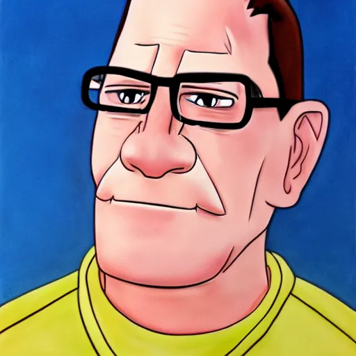 Prompt: realistic portrait of Hank Hill