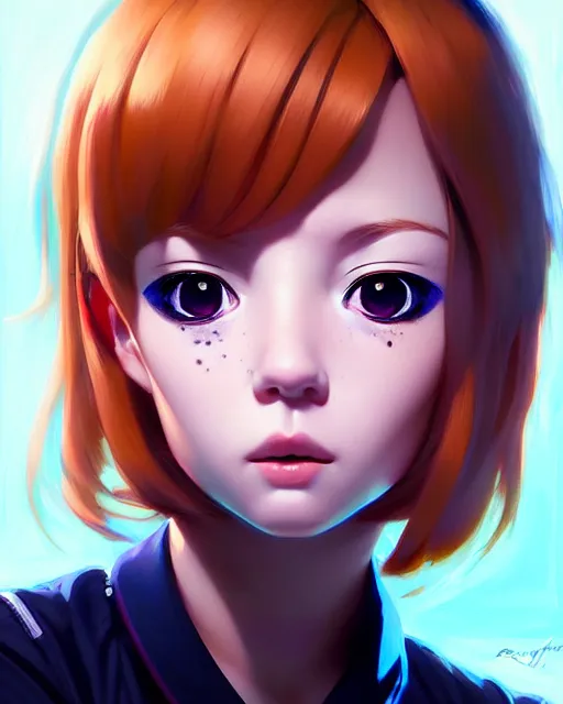 Image similar to portrait Anime space cadet John Albert anime cute-fine-face, pretty face, realistic shaded Perfect face, fine details. Anime. realistic shaded lighting by Ilya Kuvshinov Giuseppe Dangelico Pino and Michael Garmash and Rob Rey, IAMAG premiere, aaaa achievement collection, elegant freckles, fabulous