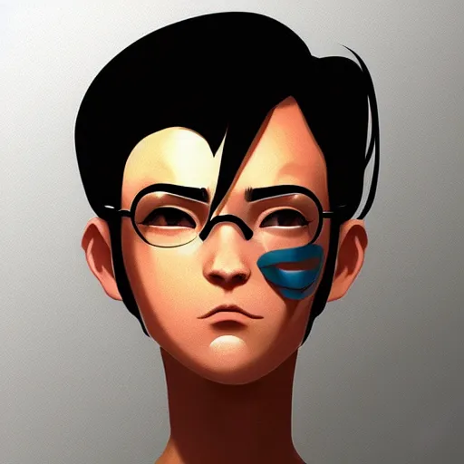 Image similar to face icon stylized minimalist the matrix, loftis, cory behance hd by jesper ejsing, by rhads, makoto shinkai and lois van baarle, ilya kuvshinov, rossdraws global illumination