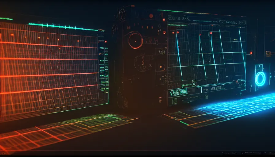 Image similar to retrofuturism old rct screen oscilloscope, old soviet machine, volumetric lighting, photorealistic rendering, artstation, redshift, octane, golden ratio