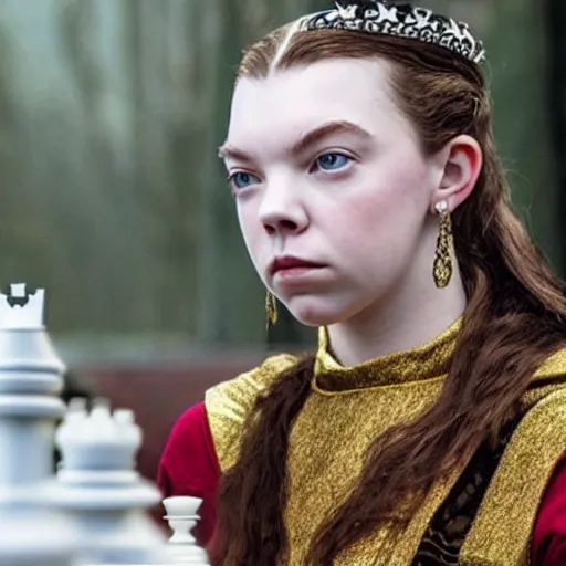 Image similar to anya taylor joy as a chess piece