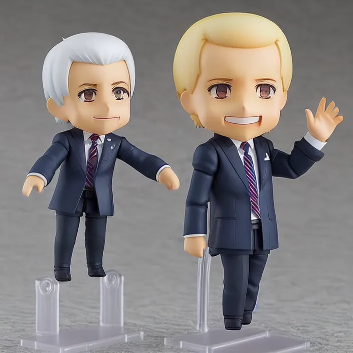 Image similar to an anime nendoroid!! figurine of (Joe Biden), fantasy, figurine , product photo