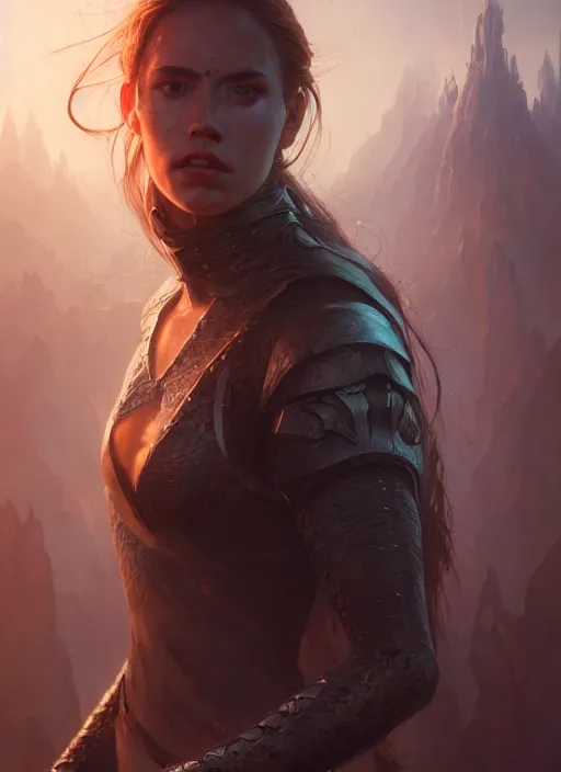 Prompt: highly detailed portrait of protagonist from elden ring, latina, adventure game, d & d, fantasy art by greg rutkowski, stanley artgerm, loish, rhads, tom bagshaw, global illumination, radiant light, detailed and intricate environment