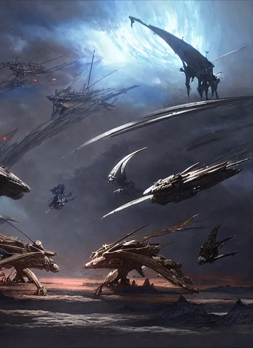 Image similar to a sci - fi battle scene, greg rutowski and jean baptiste monge, detailed, epic sci - fi concept art