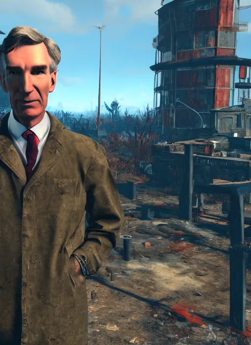 Image similar to bill nye in fallout 4