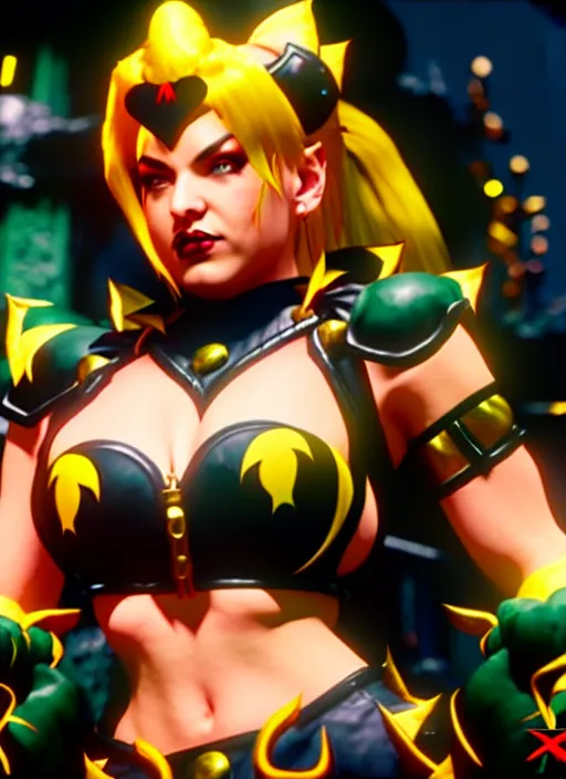 Prompt: bowsette in mortal kombat 1 1, ps 5 screen capture, 4 k