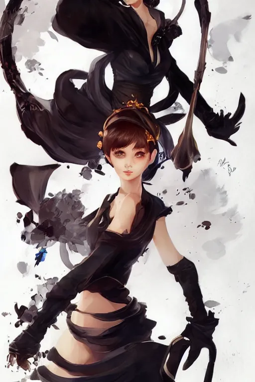 Image similar to Audrey Hepburn in a blade and soul spinoff artbook rendered by the artist Hyung tae Kim, Jiyun Chae, Lê Long, Joe Madureira, trending on Artstation by Hyung tae Kim, artbook, Stanley Artgerm Lau, WLOP, Rossdraws , James Gurney