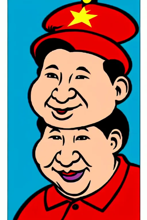 Prompt: xi jinping, in the style of dan decarlo, as drawn by dan decarlo for archie comics,