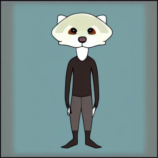 Image similar to ferret programmer, avatar image, digital art, minimalism