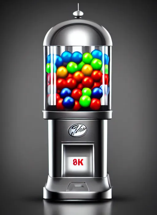 Prompt: hyper realistic award winng 8 k realistic photograph of a futuristic gumball machine