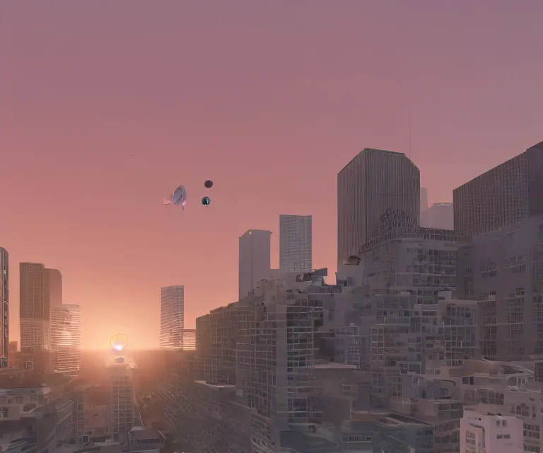 Prompt: gorgeous sunrise lighting : node - based visual programming language designed by jony ive ( glowing patch cables looping oled volumetric windows ) scale model floating in midair in front of me : brilliant daylight vr os ux, leica 8 k still from an a 2 4 film