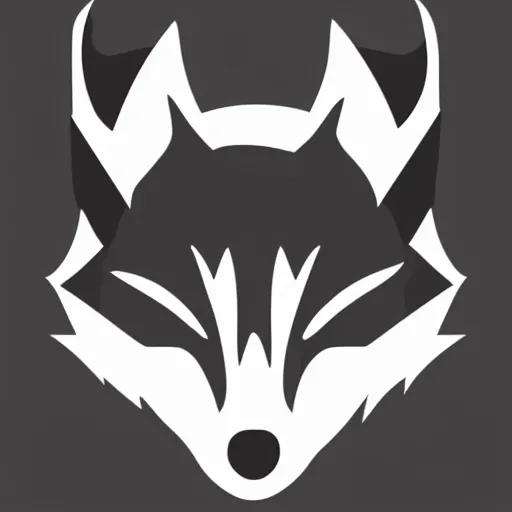 Prompt: a vector logo of a burning fox