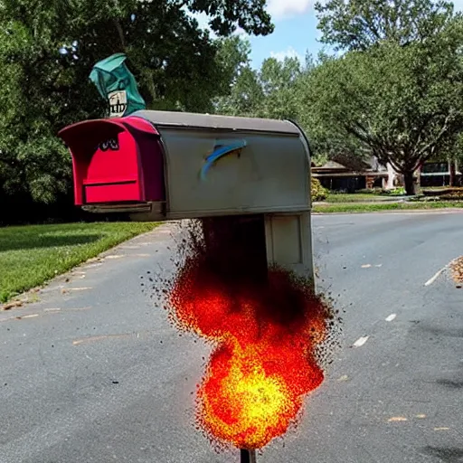 Image similar to photo of an exploding mailbox