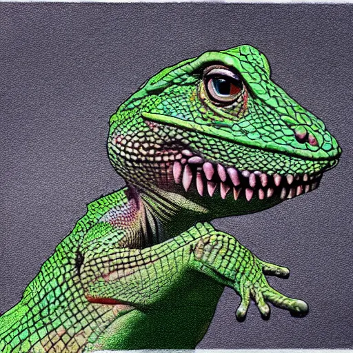 Prompt: a lizard - person, reptilian, scales, photorealistic