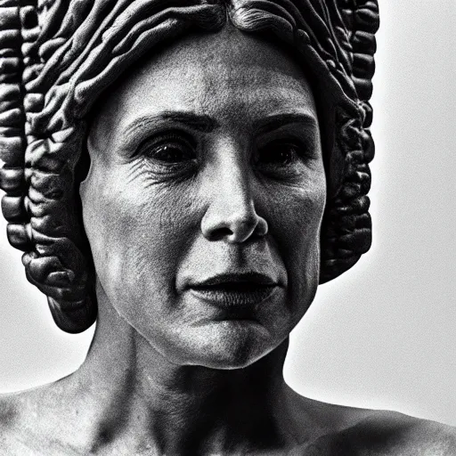 Image similar to Jordan Peterson as leia slave, photorealistic, portrait, metal bikini, 4k