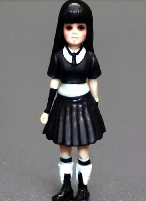 Image similar to 80mm resin detailed miniature of a school girl with black skirt, white blouse and gothic boots