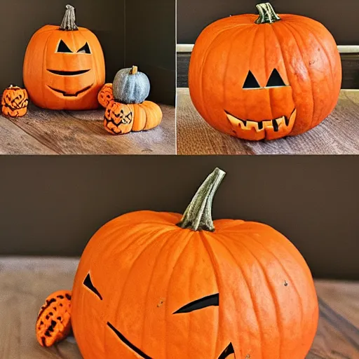 Image similar to spider that transforms into pumpkin packaging