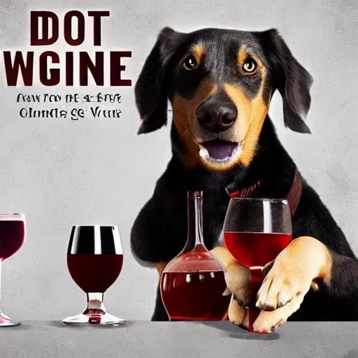 Image similar to dog wine night in space