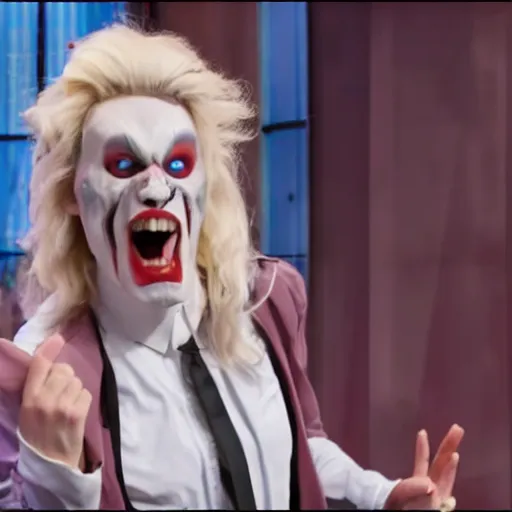 Image similar to Kate McKinnon as Morbius, SNL sketch, episode still