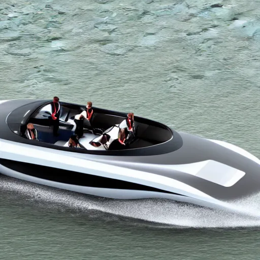 Image similar to tesla boat