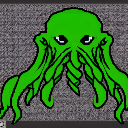 Image similar to Cthulhu in Minecraft