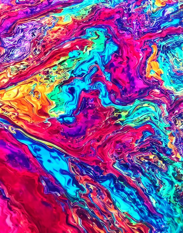 Image similar to a photo of acrylic pouring with amazing color, 8k, award winning, ultra detailed, trending on instagram