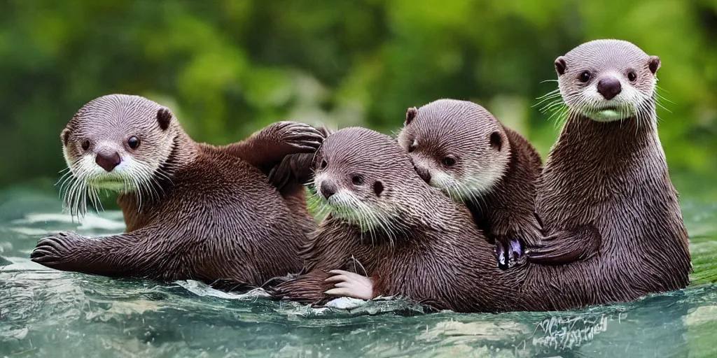 Image similar to my little everything, magical cuteness, fantasy otter love