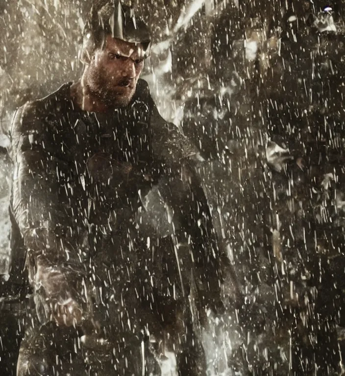 Image similar to cinematic still of jason statham as batman 8 k