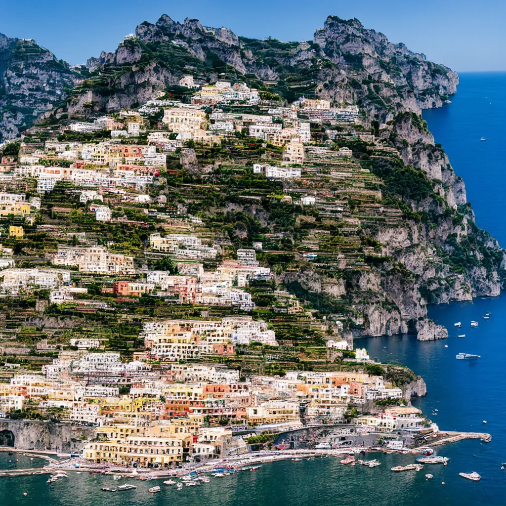 Prompt: Amalfi from the sky