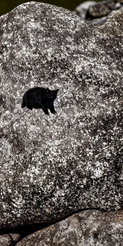 Prompt: real picture of a living ouroboro on a dark rock background