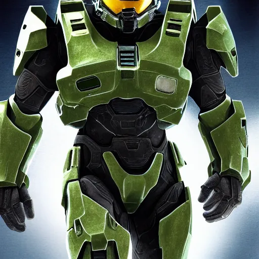 Image similar to super detailed professional photo portrait of the master chief from halo