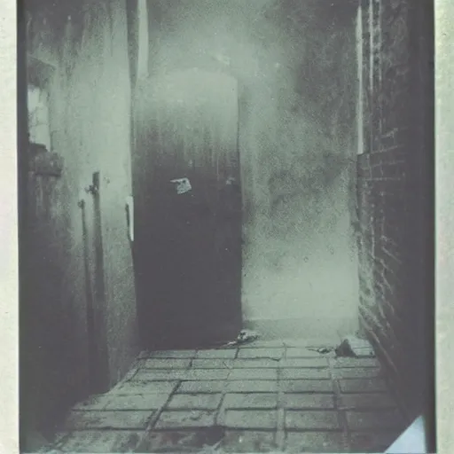 Prompt: Polaroid photograph of a crime scene of the serial killer Jack the Ripper, unsettling, creepy, horrific, gruesome, hyper detailed, high contrast