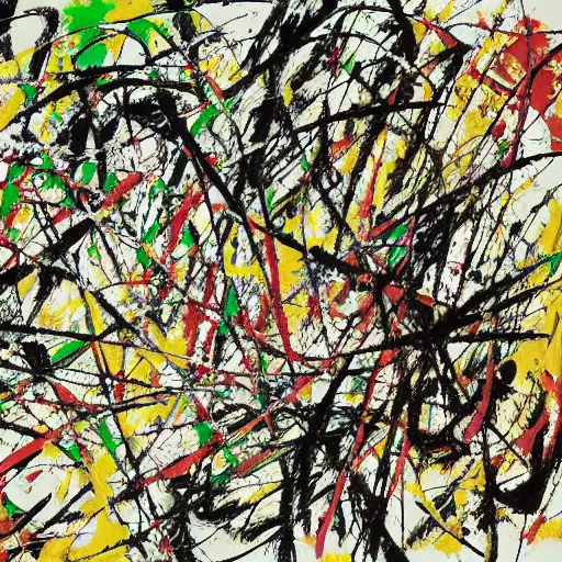 Prompt: a abstract painting quarrel lovers by jackson pollock