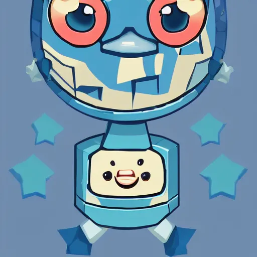 Image similar to a cute chubby cannon, stylized, digital art, blue scheme, mobile game