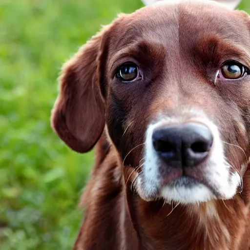 Prompt: brown danish - swedish farmdog