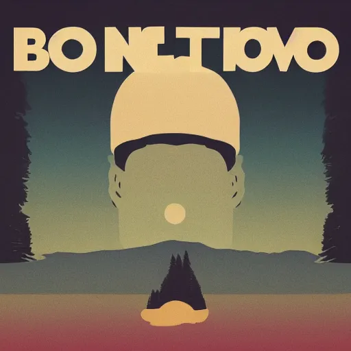 Image similar to album cover art for Bon Iver designed by Rob Sheridan.