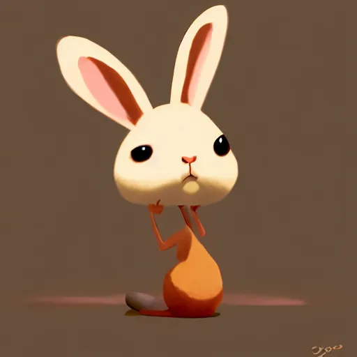 Prompt: goro fujita illustration of a cute bunny, art by goro fujita, plain drawing, concept art, sharp focus, artstation