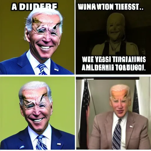 Prompt: A Joe biden meme from the prehistoric era.