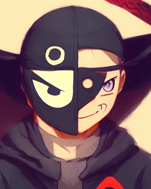 Prompt: happy boy in hidden leaf village ninja, medium shot close up, details, sharp focus, illustration, by jordan grimmer and greg rutkowski, trending artstation, pixiv, digital art